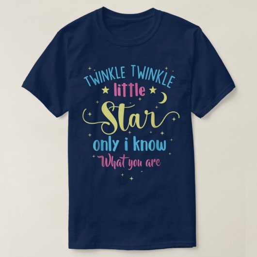 Twinkle Twinkle Little Star Gender onthulling part T-shirt (Design voorkant)