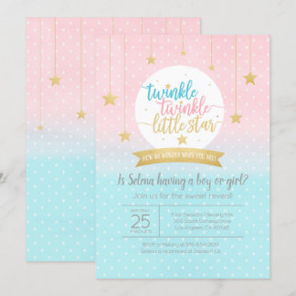 Twinkle Twinkle Little Star Gender Reeft Shower Kaart