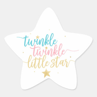 Twinkle Twinkle Little Star Gender Reeft Shower Ster Sticker