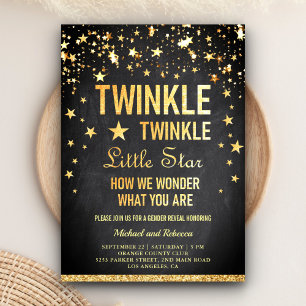 Twinkle Twinkle Little Star Geslacht Reveal Feest Kaart