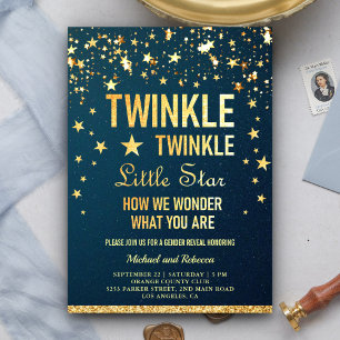 Twinkle Twinkle Little Star Geslacht Reveal Feest Kaart