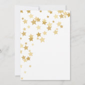 Twinkle Twinkle Little Star Gold Invitation Kaart (Achterkant)