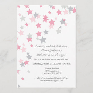 Twinkle Twinkle Little Star Invitation argent