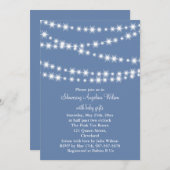 Twinkle Twinkle Little Star Invitation (blauw) Kaart (Voorkant / Achterkant)