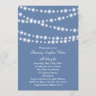 Twinkle Twinkle Little Star Invitation (blauw) Kaart