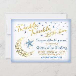 Twinkle Twinkle Little Star Invitation d'anniversa