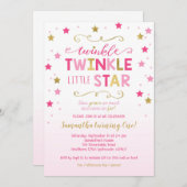 Twinkle Twinkle Little Star Invitation d'anniversa (Devant / Derrière)