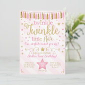 Twinkle Twinkle Little Star Invitation d'anniversa (Debout devant)