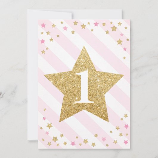 Twinkle Twinkle Little Star Invitation d'anniversa (Dos)