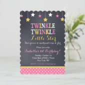 Twinkle Twinkle Little Star Invitation d'anniversa (Debout devant)