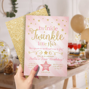 Twinkle Twinkle Little Star Invitation d'anniversa