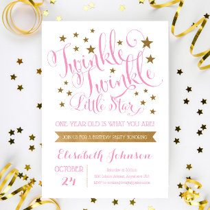 Twinkle Twinkle Little Star Invitation d'anniversa