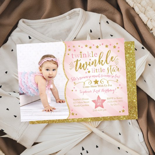 Twinkle Twinkle Little Star Invitation d'anniversa