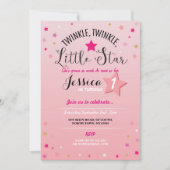 Twinkle Twinkle Little Star Invitation de fête d'a (Devant)