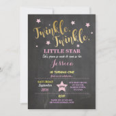 Twinkle Twinkle Little Star Invitation de fête d'a (Devant)