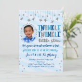 Twinkle Twinkle Little Star Invitation Kaart (Staand voorkant)