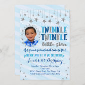 Twinkle Twinkle Little Star Invitation Kaart (Voorkant / Achterkant)