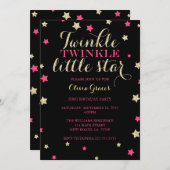 Twinkle Twinkle Little Star Invitations d'annivers (Devant / Derrière)
