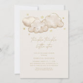 Twinkle Twinkle Little Star Ivory Baby shower Kaart (Voorkant)