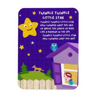 Twinkle Twinkle Little Star Kinderlied Magneet