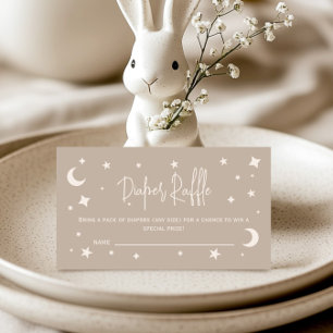 Twinkle Twinkle Little Star Luier Raffle Ticket Informatiekaartje
