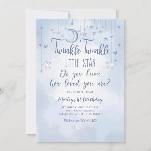 Twinkle Twinkle Little Star Magical Birthday Kaart (Voorkant)