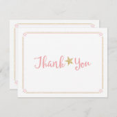 Twinkle Twinkle Little Star Merci rose or (Devant / Derrière)