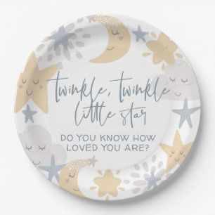 Twinkle Twinkle Little Star Nursery Baby shower Papieren Bordje