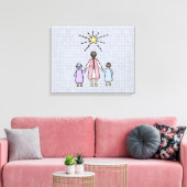 Twinkle Twinkle Little Star Nursery Rhyme Canvas Afdruk (Insitu (Woonkamer))