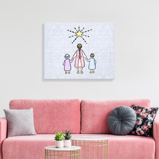 Twinkle Twinkle Little Star  Nursery Rhyme Canvas Afdruk (Insitu (Woonkamer))