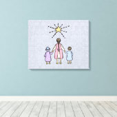 Twinkle Twinkle Little Star Nursery Rhyme Canvas Afdruk (Insitu (Houten vloer))