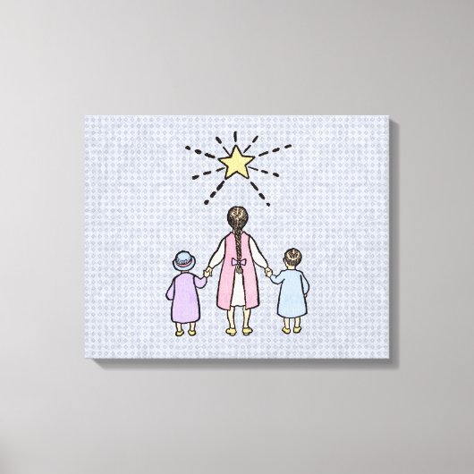 Twinkle Twinkle Little Star Nursery Rhyme Canvas Afdruk (Voorkant)