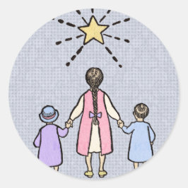 Twinkle Twinkle Little Star  Nursery Rhyme Ronde Sticker