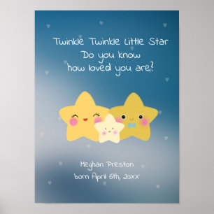 Twinkle Twinkle Little Star personaliseren POSTE Poster