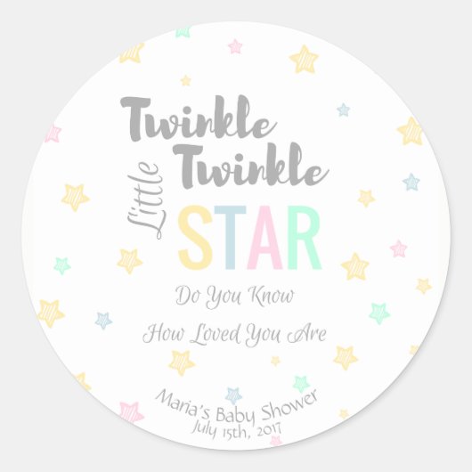 Twinkle Twinkle Little Star personnalisé - Sticker (Devant)