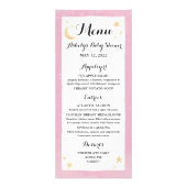 Twinkle Twinkle Little Star Pink Menu Kaart (Voorkant)