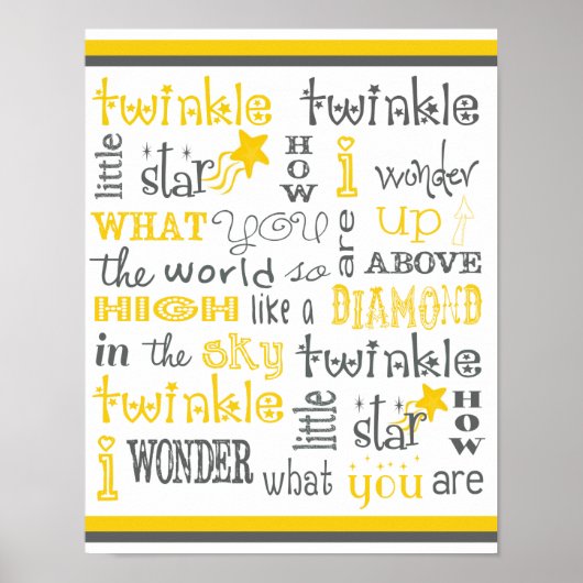 Twinkle Twinkle Little Star Poster (Voorkant)