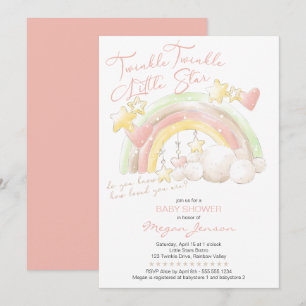 Twinkle Twinkle Little Star Regenboog Baby shower Kaart