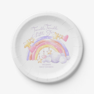 Twinkle Twinkle Little Star Regenboog Baby shower Papieren Bordje