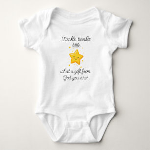 Twinkle Twinkle Little Star, Religious Baby Gift, Romper