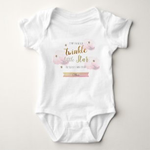 Twinkle Twinkle Little Star Roze 1e verjaardag Romper