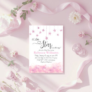 Twinkle Twinkle Little Star Roze Meisje Baby Showe Kaart