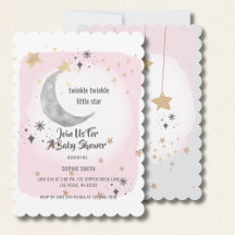 Twinkle Twinkle Little Star Roze Waterverf