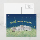 Twinkle Twinkle Little Star Slaping Sheep Briefkaart (Voorkant / Achterkant)