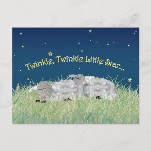 Twinkle Twinkle Little Star Slaping Sheep Briefkaart (Voorkant)