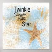 Twinkle, Twinkle, Little Star Starfish Design Poster (Voorkant)