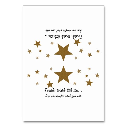 Twinkle Twinkle Little Star Tent Cartes (Par défaut)