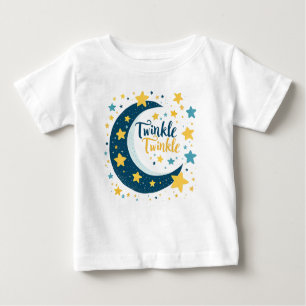 "Twinkle Twinkle" Moon en Stars Baby T-shirt
