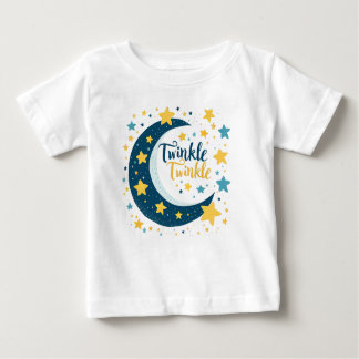 "Twinkle Twinkle" Moon en Stars Baby T-shirt