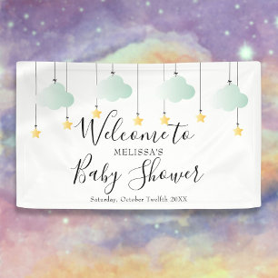 Twinkle Twinkle Neutraal Baby shower Welkom Spandoek
